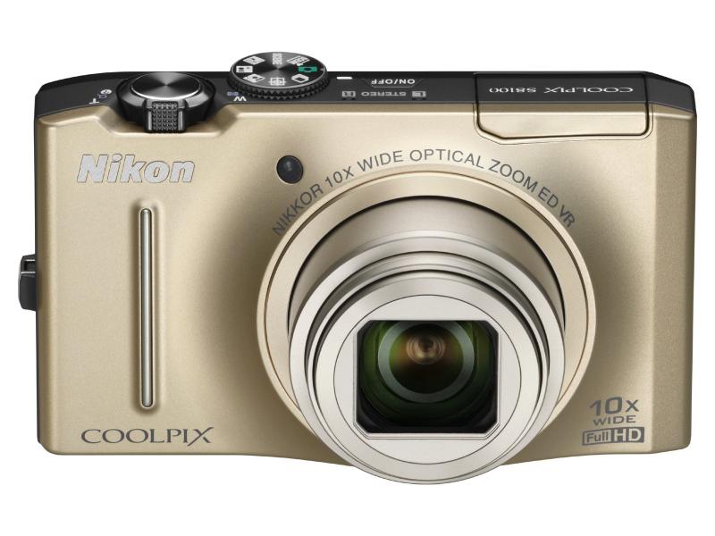 【中古】Nikon デジタル写真機 COOLPIX S8100 プレシャスゴールド S8100GL 1210万絵素 光学10倍望遠レンズ 広角30粍 3.0型液晶 後ろ側照らしだす型CMOS