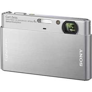 【中古】SONY デジタル写真機 Cyber-Shot(サイバーショット) T77 (1010万絵素/光学x4/3.0型タッチパネル液晶) しろがね色 DSC-T77/S