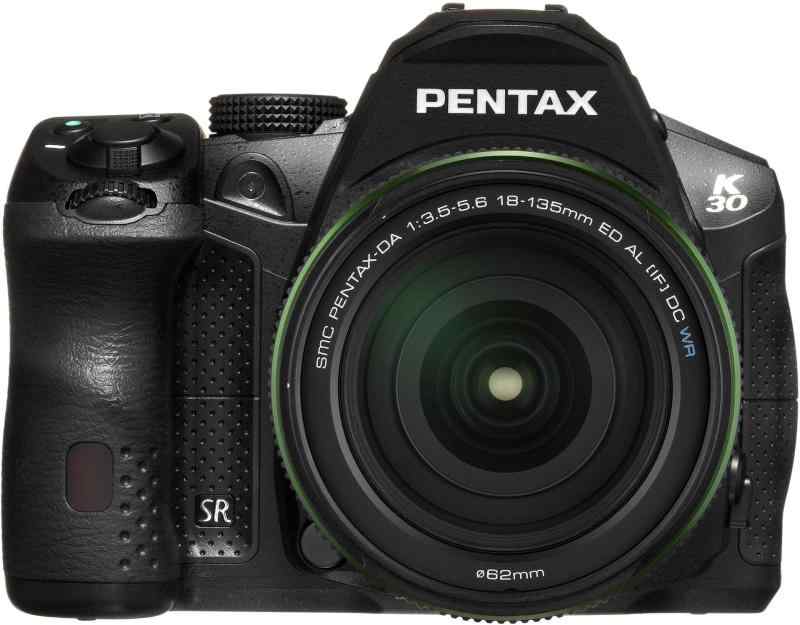 【中古】PENTAX デジタル一眼二眼レフ写真機 K-30 水晶体一揃いの道具 [DA18-135mmWR] 黒いこと K-30LK18-135 BK 15637