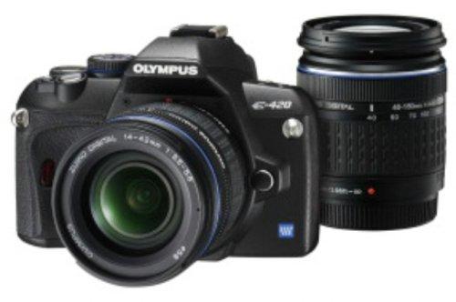 【中古】OLYMPUS デジタル一眼二眼レフ写真機 E-420 ダブルズームキット E-420WKIT