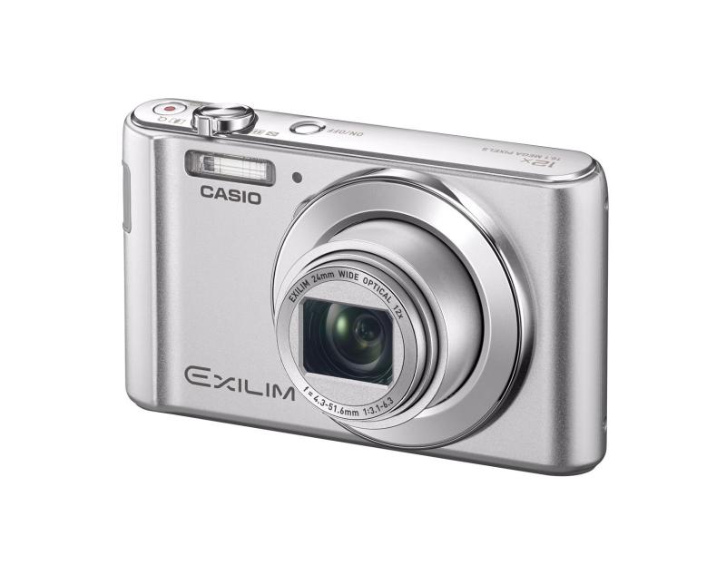 【中古】CASIO デジタル写真機 EXILIM EX-ZS180SR 広角24粍 光学12倍望遠レンズ 1610万絵素 しろがね色