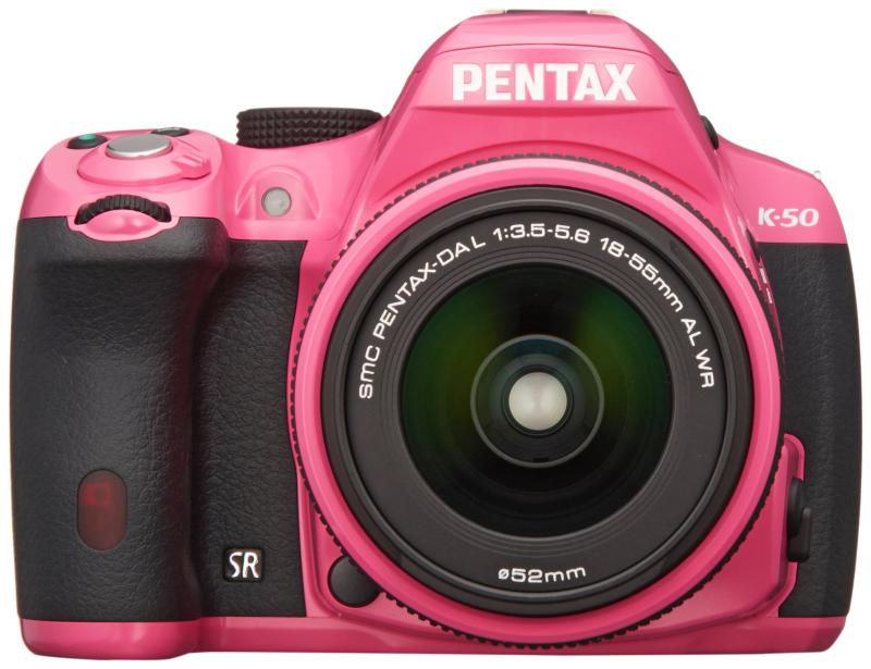 【中古】RICOH デジタル一眼二眼レフ PENTAX K-50 DAL18-55mmWR水晶体一揃いの道具 サクラ色 K-50 L18-55WR KIT PINK 10983