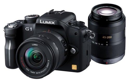 【中古】パナソニック デジタル一眼カメラ LUMIX (ルミックス) G1 Wレンズキット コンフォートブラック DMC-G1W-K|カメラFanks-PROShop2nd店