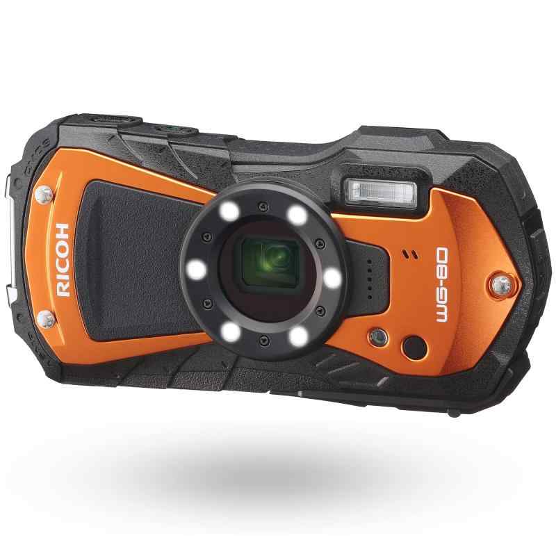 【中古】RICOH WG-80 ORANGE リコー本格防水デジタルカメラ 14m防水 (連続2時間) 1.6m耐衝撃 防塵 -10℃耐寒 アウトドアで活躍するタフネスボディ CALSモード搭載で 現場記録など幅広いビジネスシーンで活躍3 カメラ 中古 人気 おすすめ 高画質