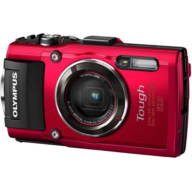 【中古】OLYMPUS デジタル写真機 Tough TG-5 赤いこと 1200万絵素CMOS F2.0 15m 雨合羽 100kgf耐荷重 GPS+陰電子羅針儀\u0026amp;内蔵Wi-Fi TG-5 RED