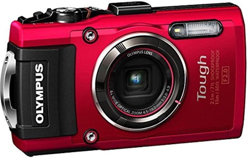 【中古】OLYMPUS デジタルカメラ STYLUS TG-4 Tough レッド 1600万画素CMOS F2.0 15m 防水 100kgf耐荷重 GPS+電子コンパス&内蔵Wi-Fi TG-4 RED