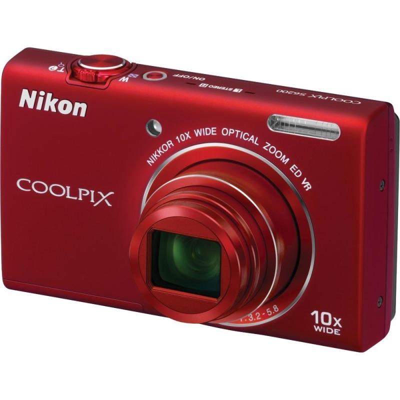 【中古】Nikon COOLPIX S6200 16 MP デジタルカメラ 10倍光学ズームNIKKOR EDガラスレンズとHD 720pビデオ(レッド)｜カメラFanks-PROShop2nd店