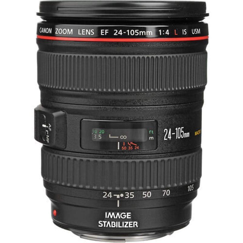 【中古】Canon EF水晶体 EF24-105粍 F4L IS USM 望遠レンズ 標準尺度