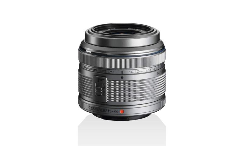 【中古】OLYMPUS 判定基準望遠レンズ M.ZUIKO DIGITAL 14-42粍 F3.5-5.6 II R しろがね色