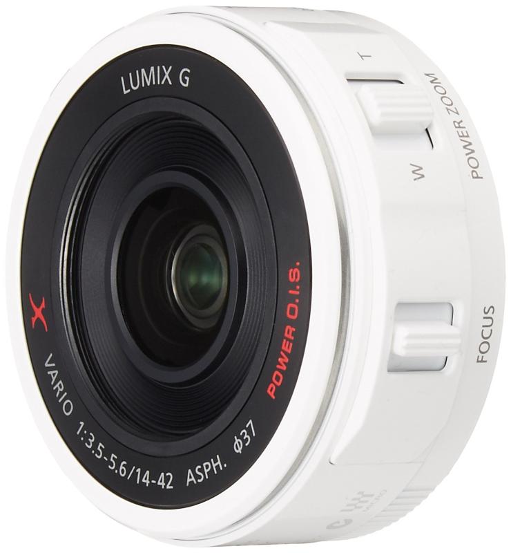 【中古】パナソニック(Panasonic) 判定基準望遠レンズ マイクロフォーサーズ用 ルミックス G X VARIO PZ 14-42粍/F3.5-5.6 ASPH./POWER O.I.S. 白いこと H-なおなお書き14042-W