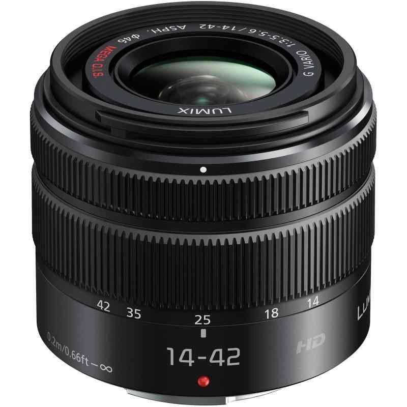【中古】パナソニック 判定基準望遠レンズ マイクロフォーサーズ用 ルミックス G VARIO 14-42粍/F3.5-5.6 II ASPH./MEGA O.I.S. 黒いこと H-FS1442A-KA