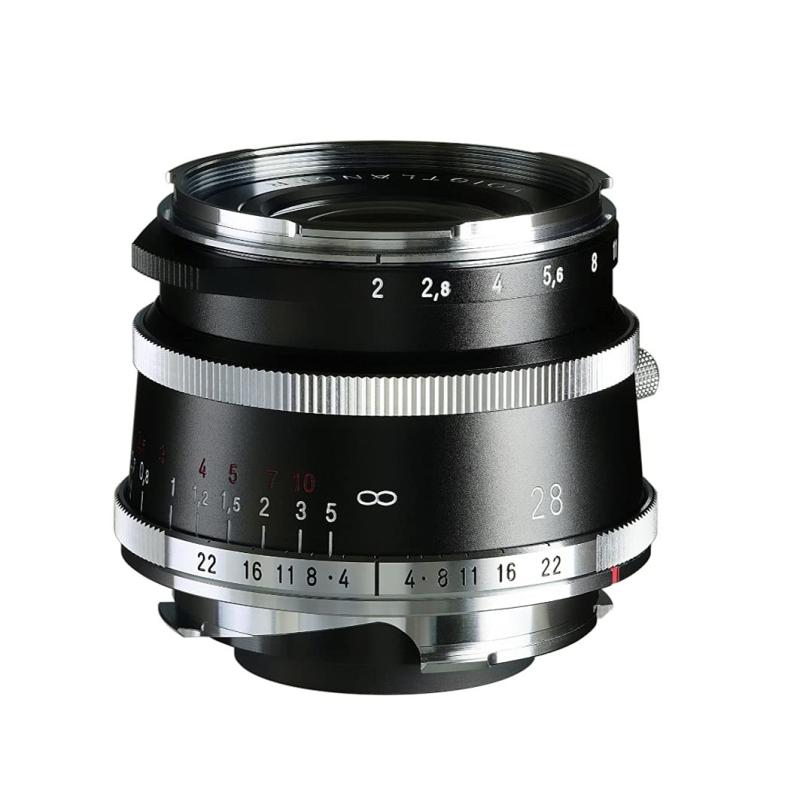 【中古】Voigtlander フォクトレンダー 広角水晶体 ULTRON Vintage Line 28粍 F2 Aspherical Type I VM 黒いこと