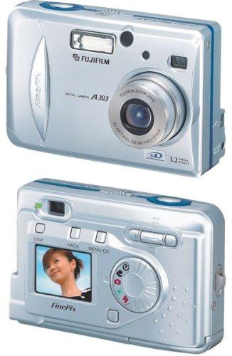 【中古】Fujifilm FinePix A303 3MPデジタル写真機+3倍光学望遠レンズ。