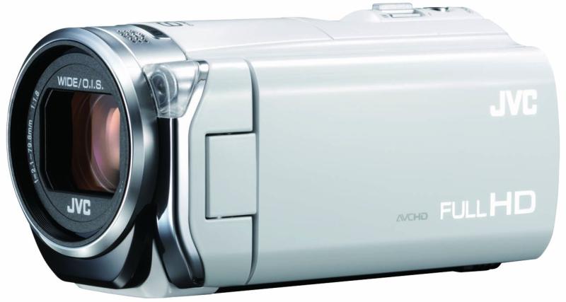 【中古】JVCKENWOOD JVC ビデオカメラ EVERIO GZ-E565 内蔵メモリー32GB ホワイト GZ-E565-W