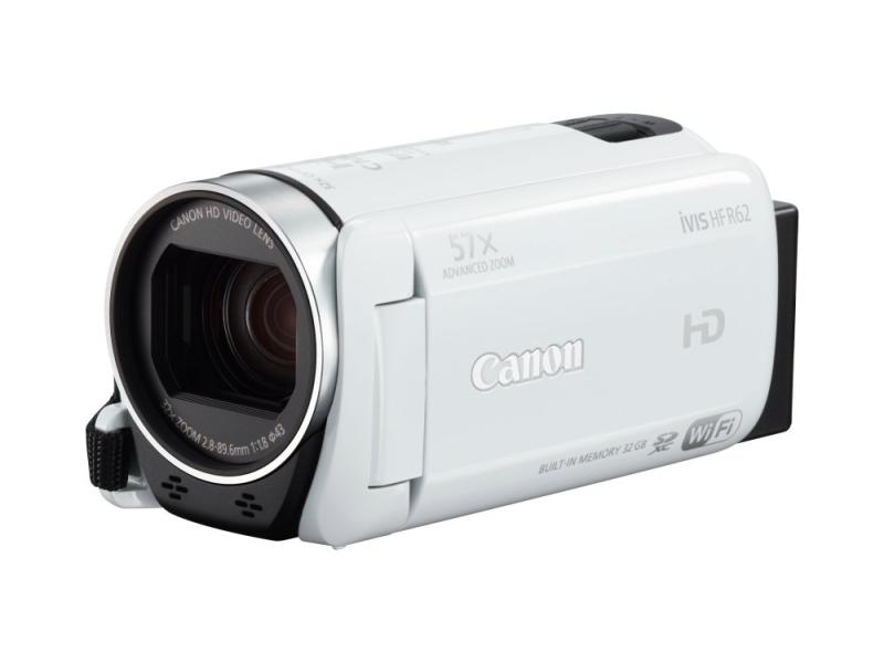 【中古】Canon デジタルテレビカメラ iVIS HF R62 光学32倍望遠レンズ 白いこと IVISHFR62WH