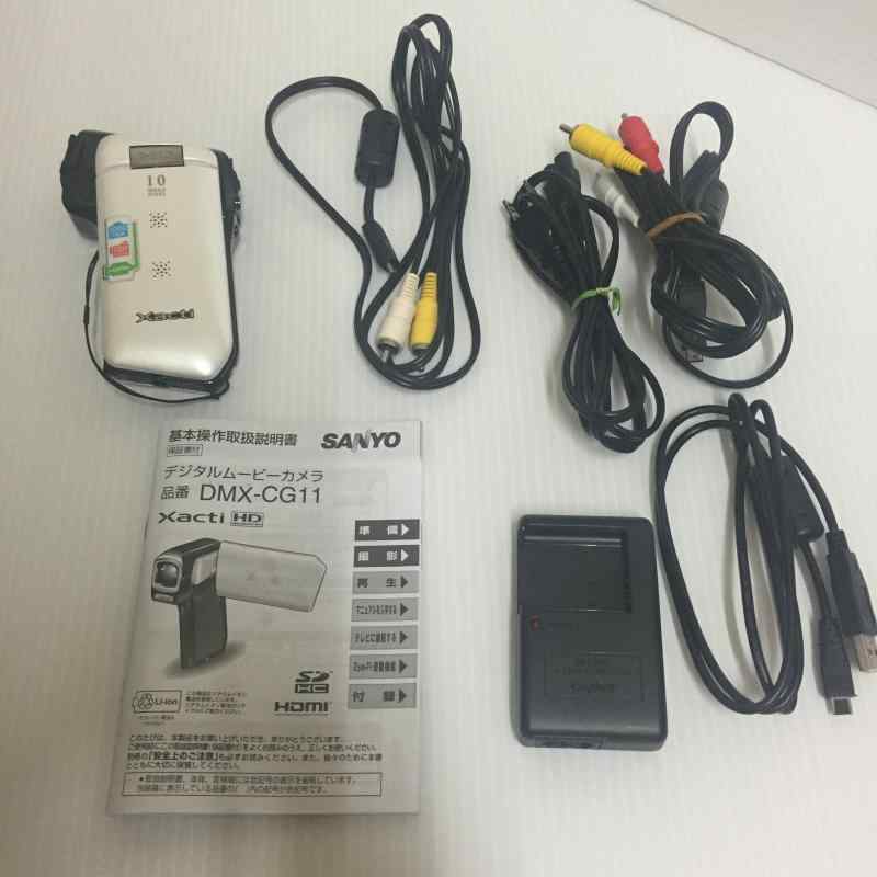 【中古】SANYO デジタルムービーカメラ Xacti ザクティ DMX-CG11 ホワイト DMX-CG11(W)