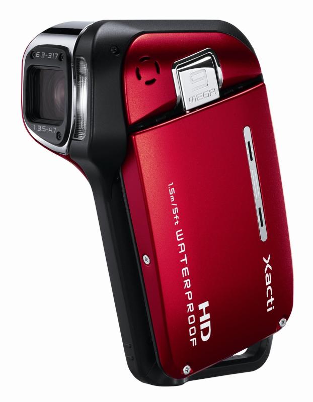 【中古】SANYO 高品位テレビ 雨合羽デジタルムービーカメラ Xacti (ザクティ) DMX-CA9 赤いこと DMX-CA9(R)