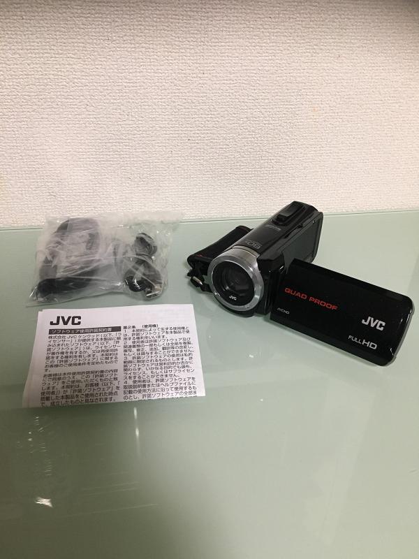 【中古】優勝者 ハイビジョンメモリービデオカメラ EVERIO 雨合羽・防塵・防寒・耐衝撃相応う 光学40倍望遠レンズ GZ-R12-B