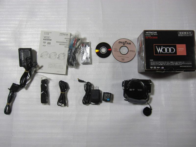 【中古】HITACHI DVDビデオカメラ DVDカム Wooo ブラック クリスタルブラック DZ-GX3300-B カメラ 中古 人気 おすすめ 高画質
