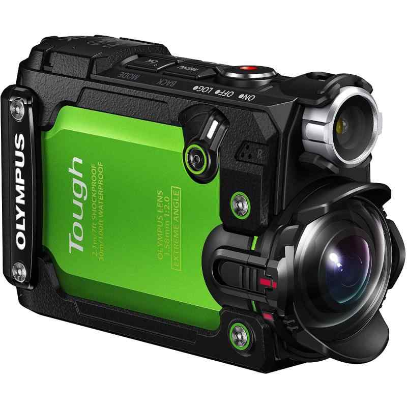 【中古】Olympus Stylus Tough TG-Tracker - Action camera - mountable - 8.0 MP - 4K / 30 fps - Wi-Fi - underwater up to 98.4 ft - gre