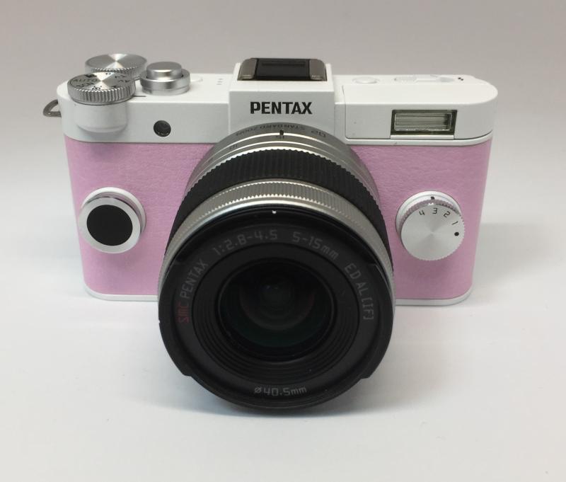 【中古】RICOH 鏡鑑受け答え一眼 Q-S1 望遠レンズ一揃いの道具 [標準尺度望遠レンズ 02 STANDARD ZOOM] ピュアホワイト/ペールピンク 021 06326