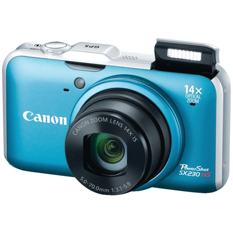 【中古】Canon PowerShot SX230 HS 12.1 MP CMOSデジタル写真機 14倍手ブレ手を加える望遠レンズ 28粍広角水晶体と1080p盛りだくさん固定ディスク映像媒体(青色) (旧青写真)