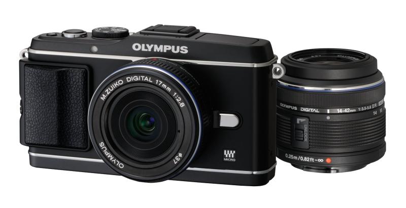 【中古】OLYMPUS 鏡鑑受け答え一眼 PEN E-P3 ツインレンズキット 黒いこと E-P3 TKIT BLK