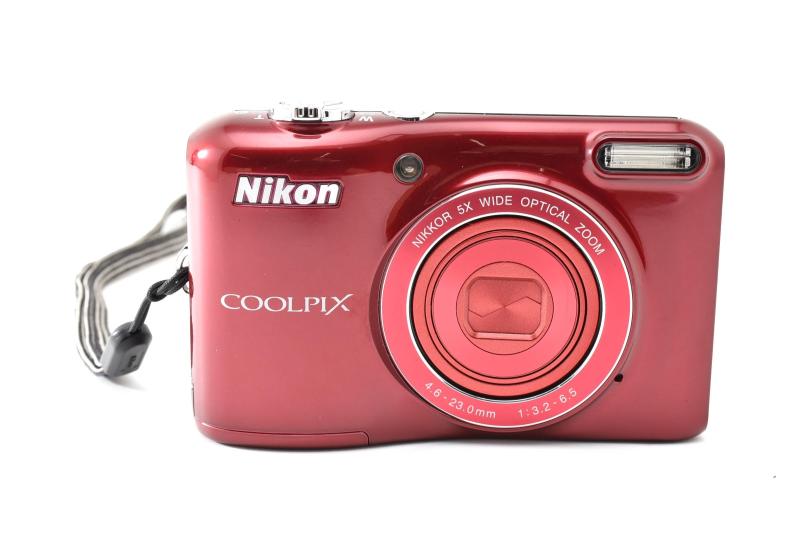 【中古】Nikon デジタルカメラ COOLPIX L28 有効画素数2005万画素 単3乾電池対応 レッド L28RD