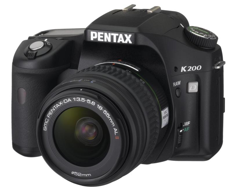 【中古】Pentax デジタル一眼二眼レフ写真器 K200D 水晶体一揃いの道具 (K200D+DA18-55II) その他-家電