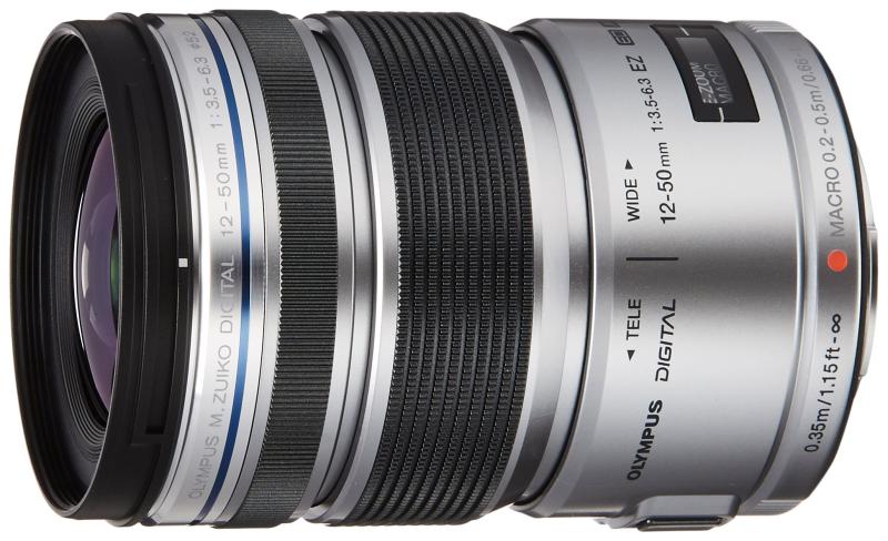 【中古】OLYMPUS 鏡鑑受け答え一眼 水晶体 防塵 しろがね色 防滴 電動望遠レンズ ED 12-50粍 しろがね色 M.ZUIKO DIGITAL ED12-50mmF3.5-6.3 EZ SLV 写真機 中古 一般受け おすすめ 高画質