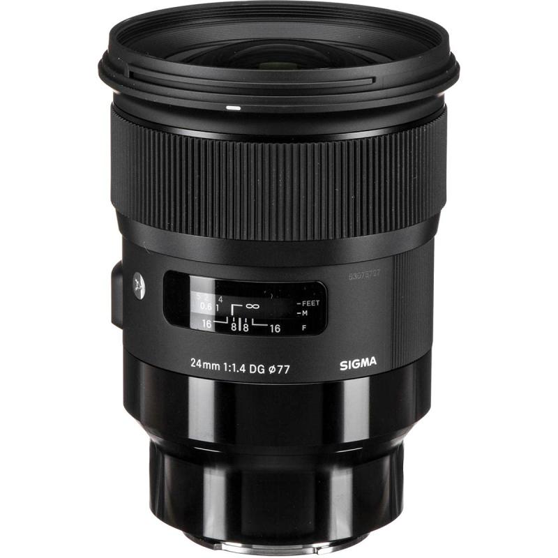 【中古】SIGMA 単興味の中心広角水晶体 24粍 F1.4 DG HSM | Art A015 SONY-Eマウント用 銀鏡受け答え(フルサイズ)専用