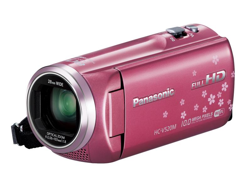 【中古】パナソニック デジタルハイビジョンビデオカメラ V520 内蔵記憶装置32GB サクラ色 HC-V520M-P