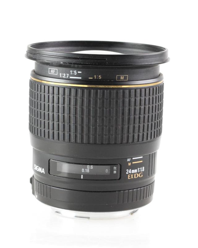 【中古】SIGMA 単興味の中心広角水晶体 24粍 F1.8 EX DG ASPHERICAL MACRO キヤノン用 フルサイズ相応う