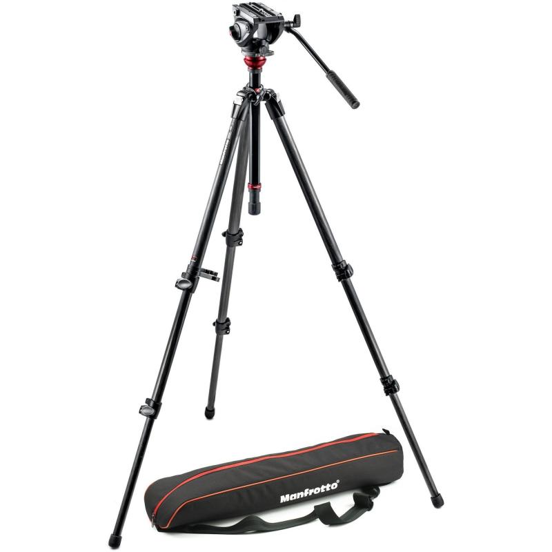【中古】マンフロット(Manfrotto) ビデオキット シングル3段 MDEVEマグファイバー MVH500AH-755CX3｜カメラFanks-PROShop2nd店
