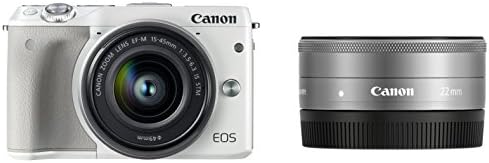 【中古】Canon ミラーレス一眼カメラ EOS M3 ホワイト ダブルレンズキット(ホワイト) EF-M15-45mm F3.5-6.3 IS STM EF-M22mm F2 STM 付属 EOSM3WH-WLK2 カメラ 中古 人気 おすすめ 高画質