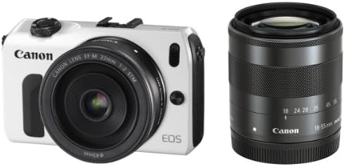 【中古】Canon ミラーレス一眼カメラ EOS M ホワイト ダブルレンズキット EF-M18-55mm F3.5-5.6 IS STM/EF-M22mm F2 STM付属 ホワイト EOSMWH-WLK カメラ 中古 人気 おすすめ 高画質