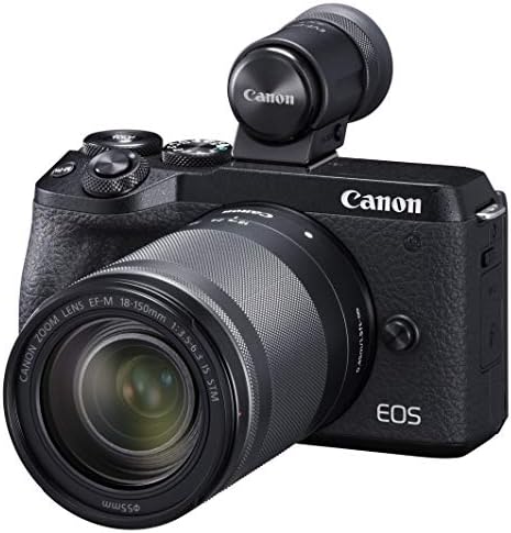 【中古】Canon 銀鏡受け答え一眼写真機 EOS M6 黒いこと Mark II EF-M18-150 IS STM 水晶体 EVF一揃いの道具 黒いこと EOSM6MK2BK-18150ISEVFK 写真機 中古 一般受け おすすめ 高画質
