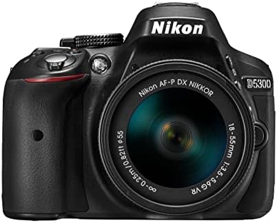 【中古】Nikon デジタル一眼二眼レフ写真機 D5300 AF-P 黒いこと 18-55 VR 水晶体一揃いの道具 黒いこと D5300LKP18-55 写真機 中古 一般受け おすすめ 高画質