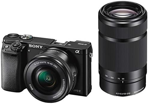 【中古】ソニー ミラーレス一眼 α6000 ダブルズームレンズキット ブラック E PZ 16-50mm F3.5-5.6 OSS + E 55-210mm F4.5-6.3 OSS ブラック ILCE-6000Y B カメラ 中古 人気 おすすめ 高画質