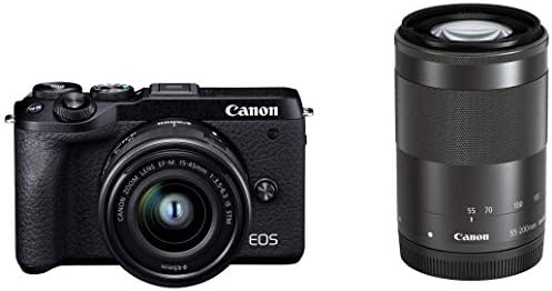 【中古】Canon ミラーレス一眼カメラ EOS M6 ブラック Mark II ダブルズームキット ブラック EOSM6MK2BK-WZK カメラ 中古 人気 おすすめ 高画質