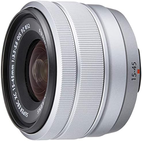 【中古】FUJIFILM X 取り替えっこ水晶体 フジノン しろがね色 望遠レンズ 判定基準 パウダーコンパクト XC15-45粍 手ブレ手を加える 電動望遠レンズ しろがね色 F XC15-45MMF3.5-5.6OIS PZ S 写真機 中古 一般受け おすすめ 高画質