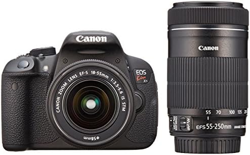【中古】Canon デジタル一眼二眼レフ写真機 EOS Kiss 黒いこと X7i ダブルズームキット EF-S18-55 IS STM/EF-S55-250 IS STM嘱する 黒いこと KISSX7I-WKIT 写真機 中古 一般受け おすすめ 高画質