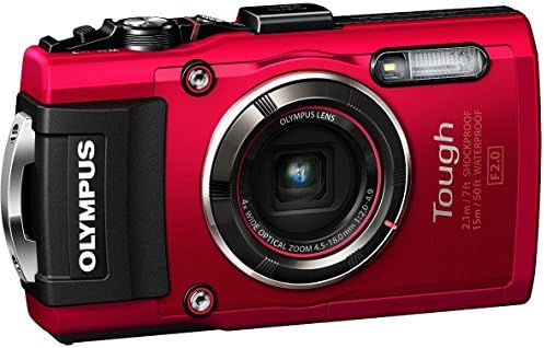 【中古】OLYMPUS デジタル写真機 STYLUS TG-4 赤いこと Tough 赤いこと 1600万絵素CMOS F2.0 15m 雨合羽 100kgf耐荷重 GPS+陰電子羅針盤\u0026内蔵Wi-Fi TG-4 RED 写真機 中古 一般受け おすすめ 高画質
