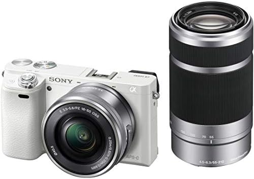 【中古】ソニー ミラーレス一眼 α6000 ダブルズームレンズキット ホワイト E PZ 16-50mm F3.5-5.6 OSS + E 55-210mm F4.5-6.3 OSS ホワイト ILCE-6000Y W カメラ 中古 人気 おすすめ 高画質｜カメラFanks-PROShop2nd店