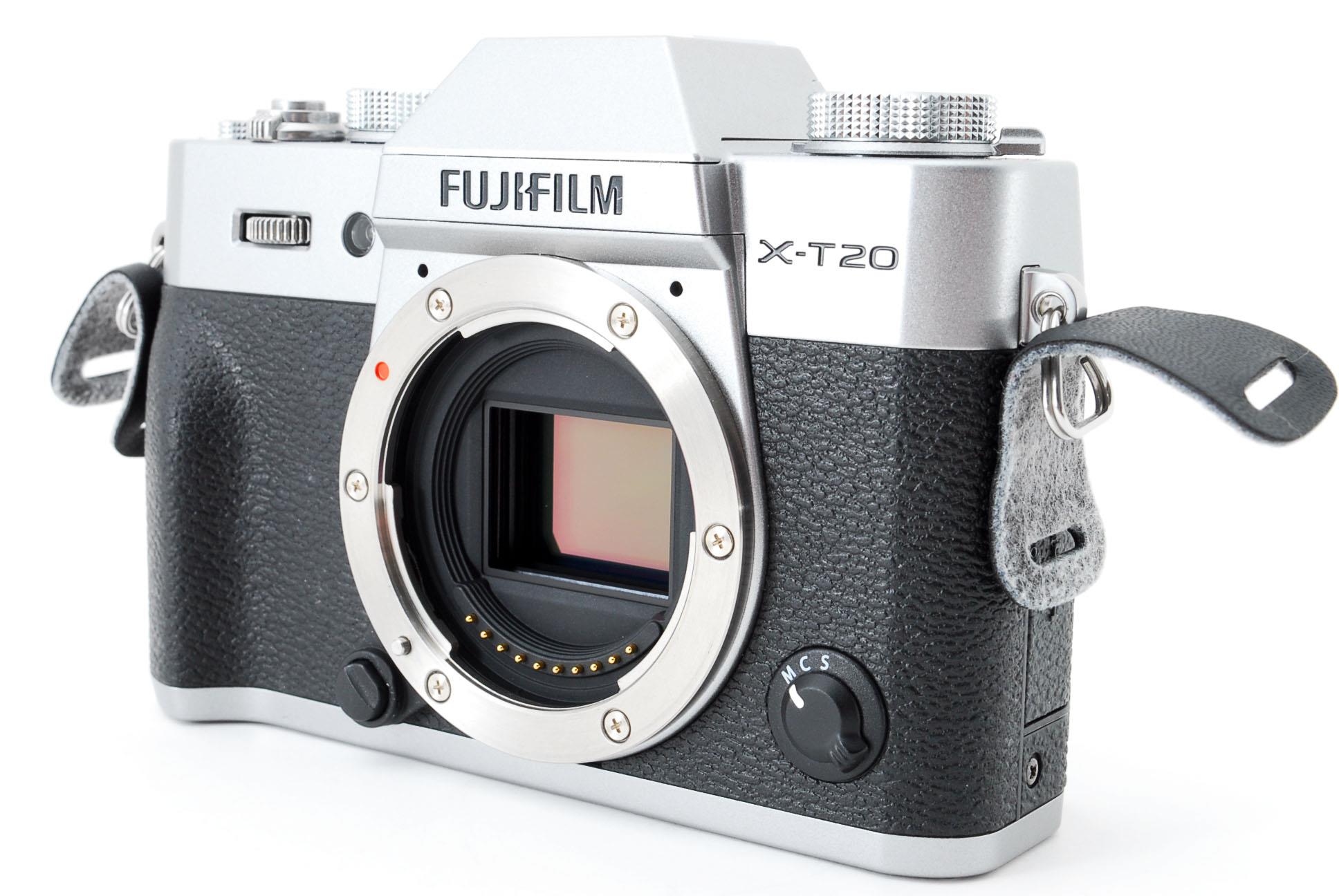 美品 フジフイルム X-T20シルバー ボディ 付属品付き 中古】(フジ