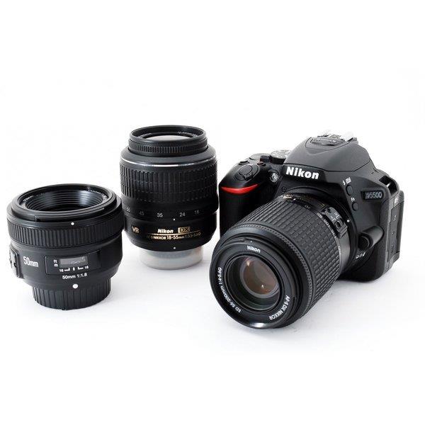 【中古】ニコン Nikon D5500 トリプルズームセット 美品 ストラップ付き カメラ 中古 人気 おすすめ 高画質