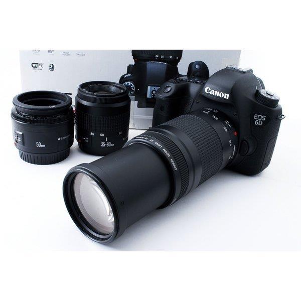 【中古】キヤノン Canon EOS 6D 標準&超望遠&単焦点トリプルレンズスペシャルセット カメラ 中古 人気 おすすめ 高画質