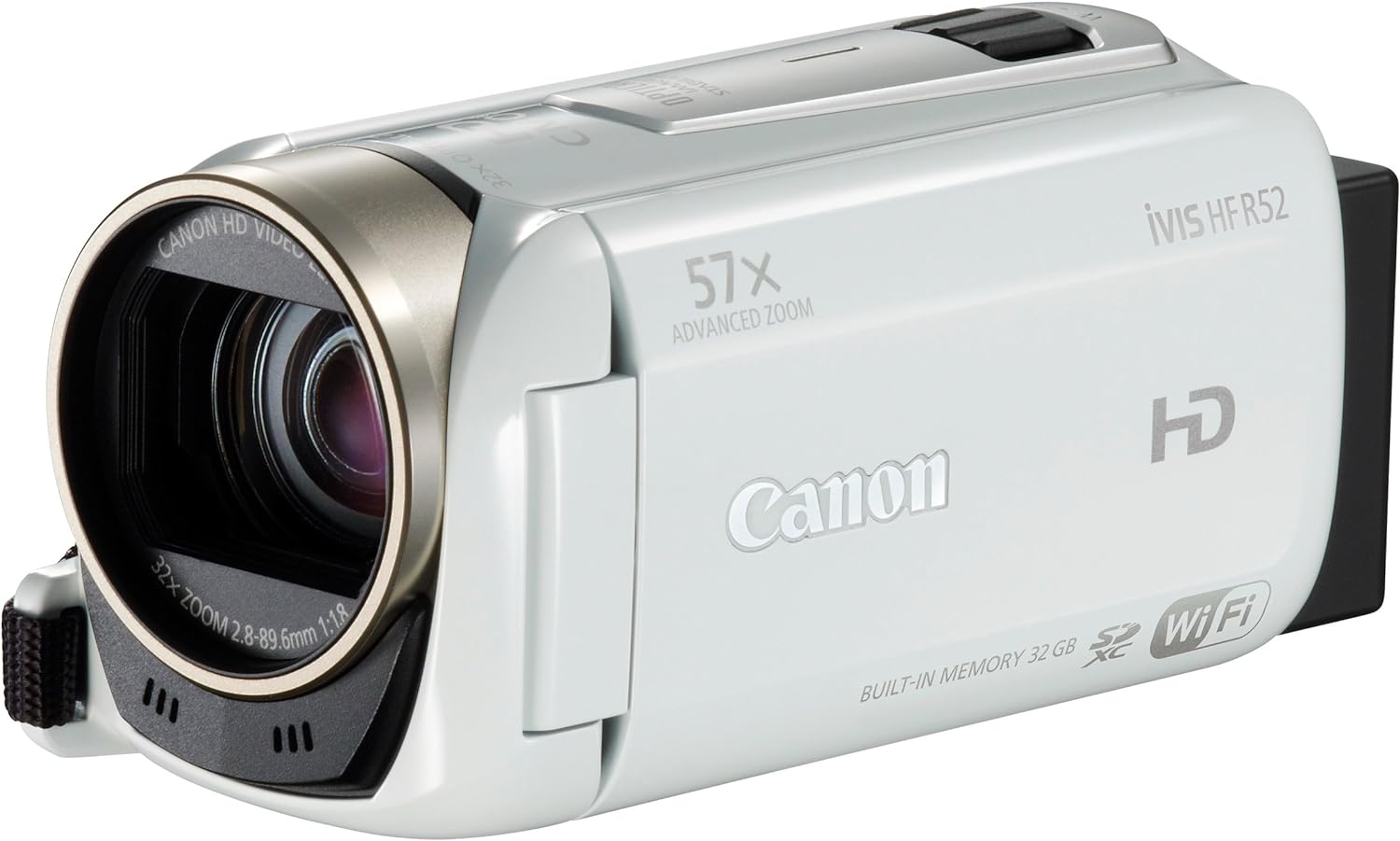 【中古】Canon デジタルテレビカメラ iVIS HF 白いこと R52 白いこと 光学32倍望遠レンズ IVISHFR52WH 写真機 中古 一般受け おすすめ 高画質