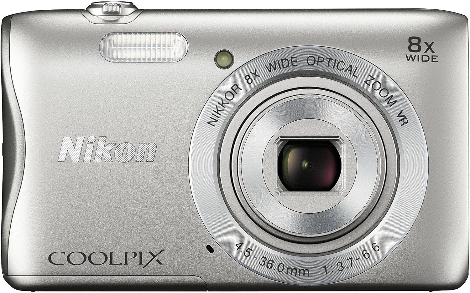 【中古】Nikon デジタル写真機 COOLPIX S3700 しろがね色 しろがね色 光学8倍望遠レンズ 2005万絵素 S3700SL 写真機 中古 一般受け おすすめ 高画質 カメラ・ビデオカメラ・光学機器-コンパクトデジタルカメラ