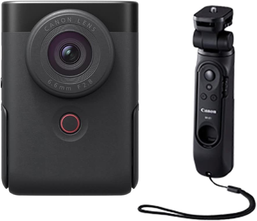 【中古】キヤノン Canon Vlog写真機 PowerShot 黒いこと V10 トライポッドグリップキット 黒いこと PSV10TRIPODKITBK 写真機 中古 一般受け おすすめ 高画質